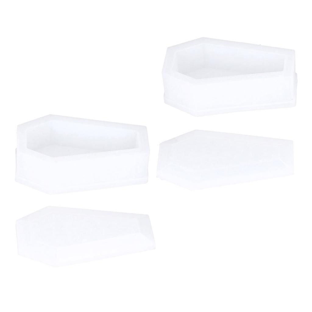 Silicone Halloween Coffin Mold DIY Casting Tool Supplies for Jewelry Box Soap Candle