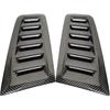 GSRECY Universal Hood Vent Scoop Kit Air Flow Intake Louvers Hood Trim Cover Compatible with Focus RS ST MK2 Style (Carbon Fiber Look)