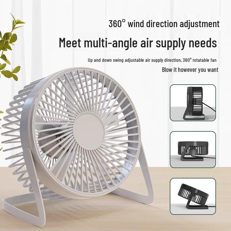 Ultra-Quiet Mini Desktop Fan: Portable Silent Electric Fan for Student Dorms, Bedside, or Office Use