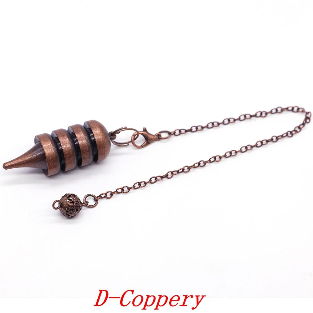 Metal Pendulum For Dowsing Divination Pendulos Spiral Cone Gold Color Copper Radiesthesia Pendulums Healing Pendule