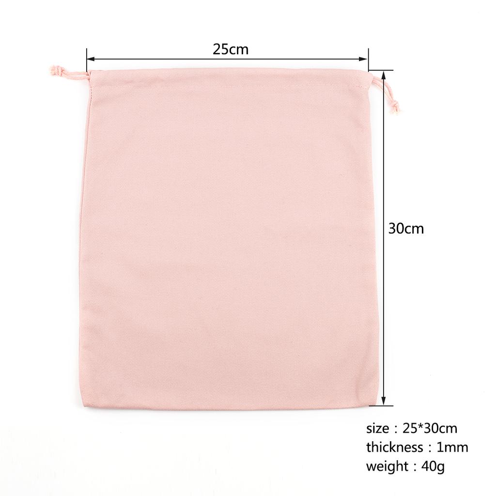 Baumwoll-Canvas Innentaschen Kordelzugbeutel Rosa Grau Schwarz Beige Farbe Geschenkverpackungsbeutel Aufbewahrungstasche für Handtaschenzubehör