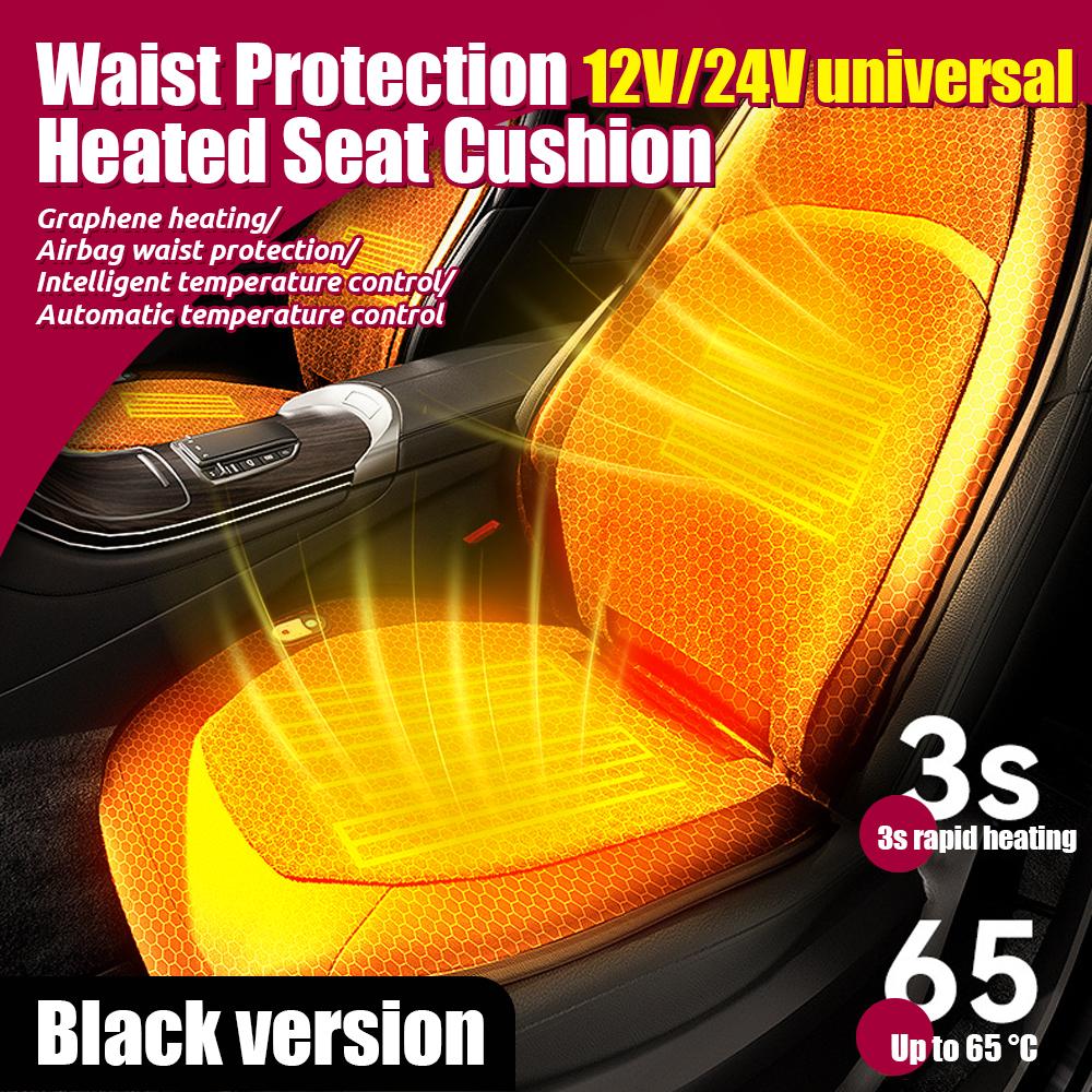 Hot Sale Car Seat Warmer, 12/24V Electric Heating Cushion with Overheat Protection, Universal Winter Car Accessories for Drivers