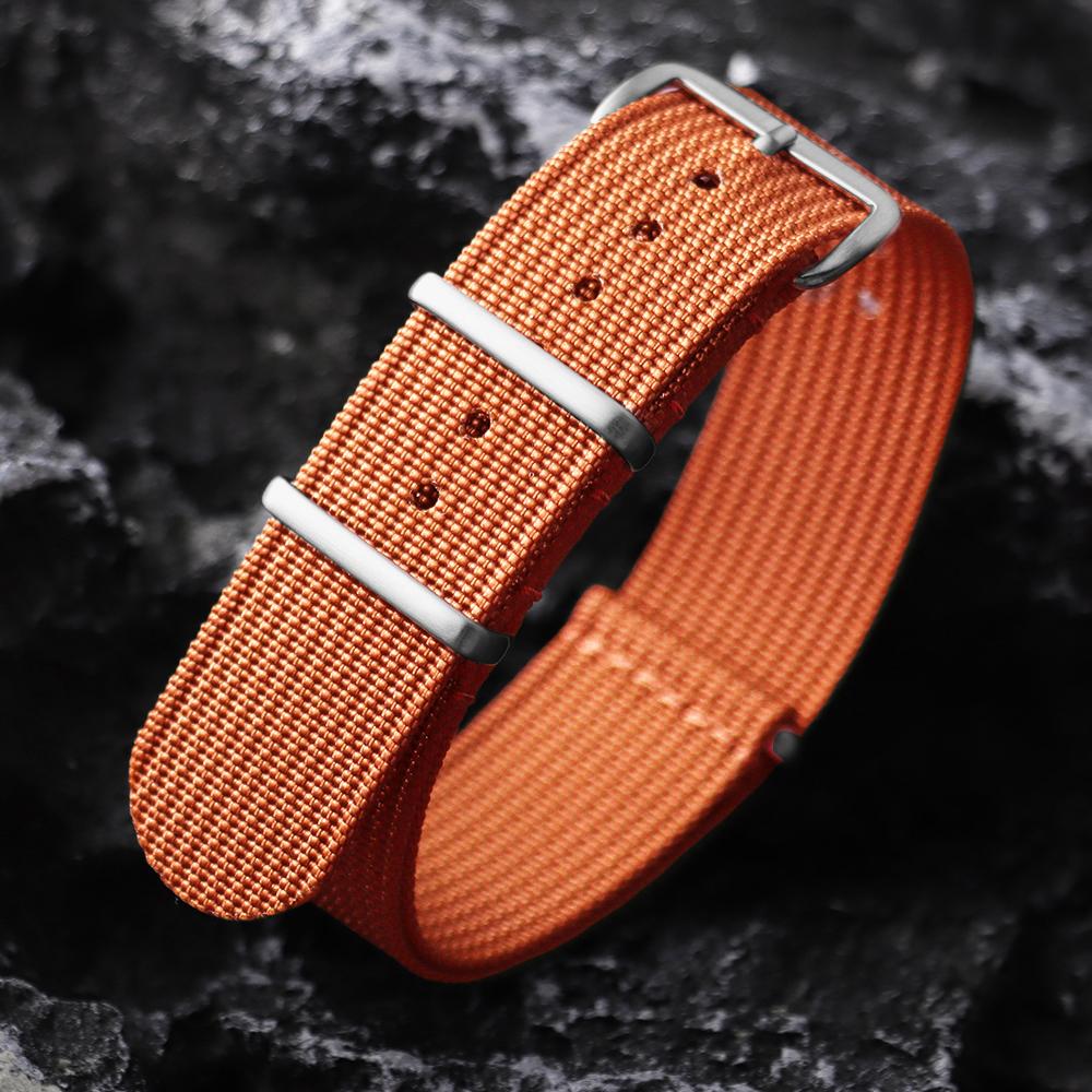 Ribbed Nylon Watch Strap 18mm 19mm 20mm 22mm for Omega Military Sports Wristband Men Women Braid Fabric Watch Bands Accessories