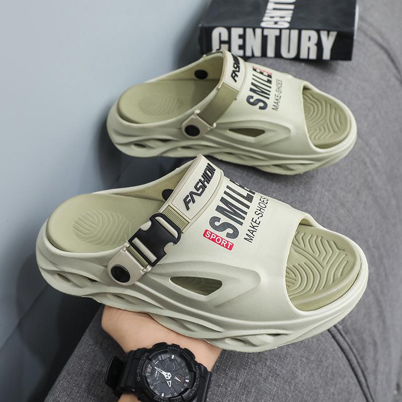 

Coconut hole shoes men s summer wear bag head slippers outdoor river wading sports rafting beach sandals 45 оливковий колір