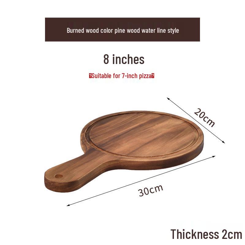 Japanese Style Round Wooden Pizza Pan and Tray