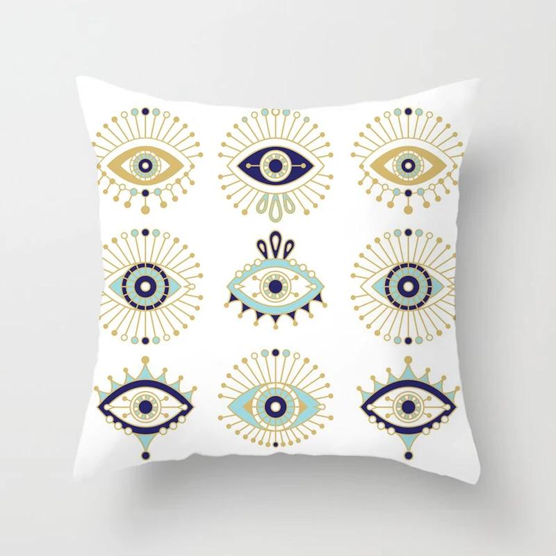 Mint Geometric Cushion Cover Polyester 45X45CM Pillowcase Home Decorative Throw Pillow Covers