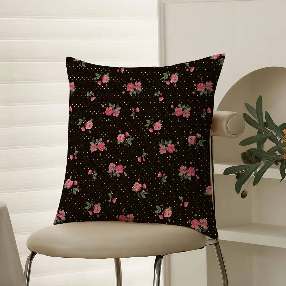 Warm Roses Bloom In Midsummer Pillow Case Comfort Sofa Bed Silky elegant Invisible zipper Decorative cushion cover