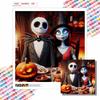5D DIY Diamond Painting Kit, Skeleton Lover, Adult Beginner 5D Round Diamond Embroidered Crystal Mosaic Crafts, Suitable for Home Wall Settings