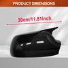 2PCS Rear View Mirror Cover Left Right Side ABS Black Door Wing Mirror Cover Cap for Mazda 3 Mazda 6 2003-2008