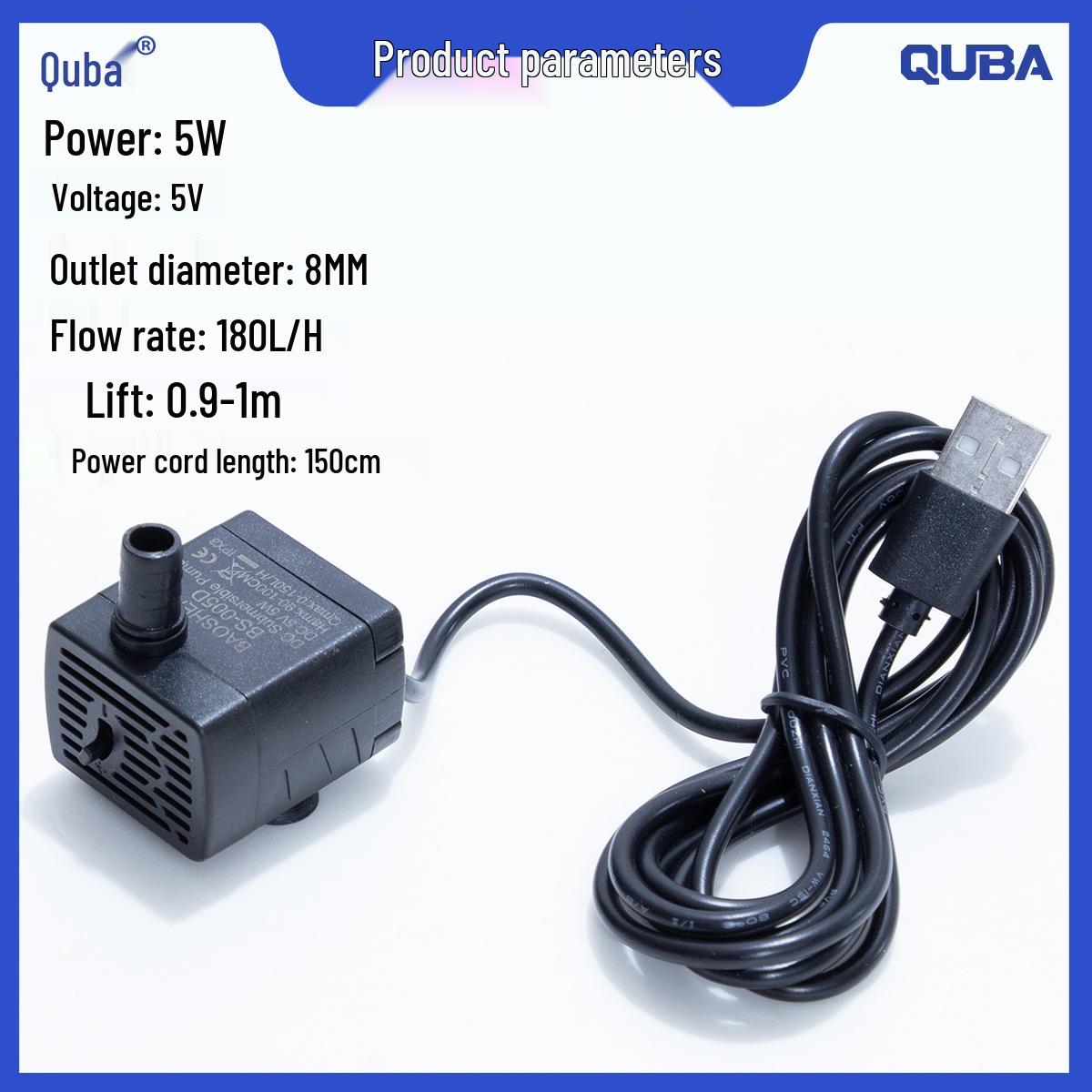 USB Fish Tank Water Changer & Low-Pressure Submersible Pump
