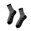 5 Pairs of Women's Spring and Summer Plus Cotton Bottom Floral Mesh Non Slip Crystal Silk Mid Tube Socks