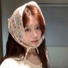 Breathable Spring Silk Scarves Cotton Triangular Headband Floral Headscarf  Clothing Accessories