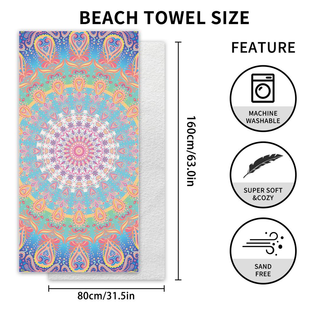 Ręcznik plażowy z filtrem przeciwsłonecznym UPF + szal z filtrem przeciwsłonecznym podróż nad morze drukowany ręcznik kąpielowy szybkoschnący sportowy ręcznik plażowy