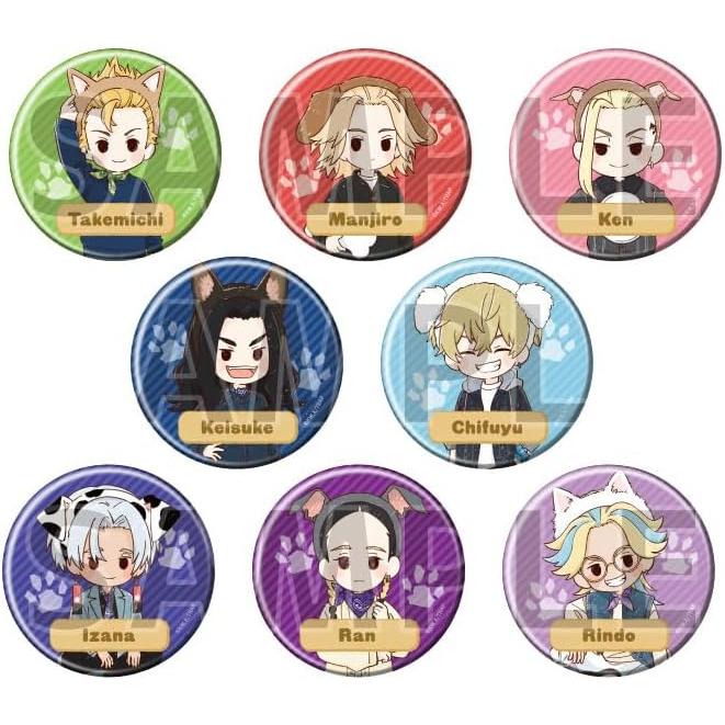 Tokyo Revengers TV Anime GraffArt Illustration 57mm Can Badge Complete Set (8 pcs/box)