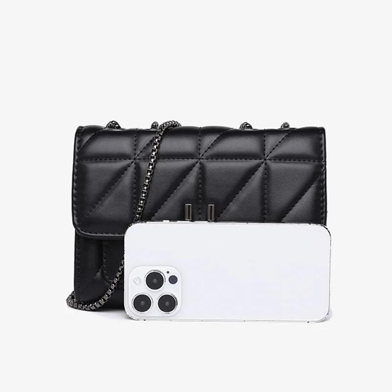 Lingge Bag, Chain Bag, Single Shoulder Bag, Diagal Cross Style Crossbody Bag for Women Fashi Versatile Crossbody Bags