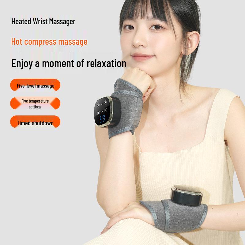 USB Rechargeable Muscle-Relaxing Heating Wristband English серый
