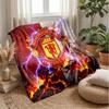 Manchester United Theme Blanket Soft Flannel Blanket Plush Throw Blanket Cozy Sofa Bed Blanket for Home Decor
