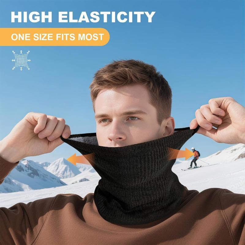 Winter Neck Warmer Men Ski,Neck Gaiter Face Scarf Women,Fleece Scarf Men Gaiter,Thick Windproof Scarve Thickened Cycling Knitted