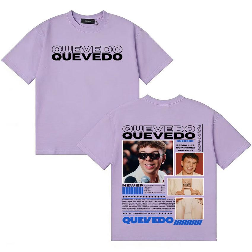Rapper Quevedo Buenas Noches T Shirts Unisexs Clothing High Quality Tshirt Street Short Sleeve Aesthetic Oversized Y2K Tee Shirts