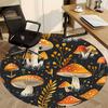 1pc Mushroom Pattern Chair Carpet for Office, Non Slip, Soft and Durable Office Rug