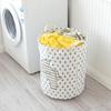 Nordic Cartoon Horse Cotton Linen Laundry Basket - Large Folding, Waterproof Storage for Clothes and Toys