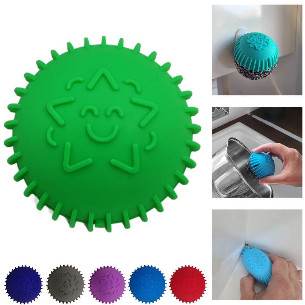 Multifunctional Magnetic Scrubber Easy To Use Cleaning Brush Wire Hrush Handle  kitchen Sccessories