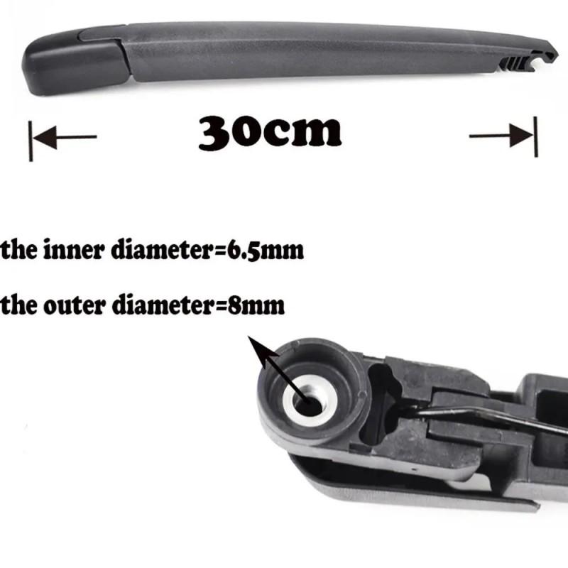 Rear Wiper Arm & Blade Assembly for Grand Cherokee 2011-2020, Compass, Patriot, Wrangler, Renegade