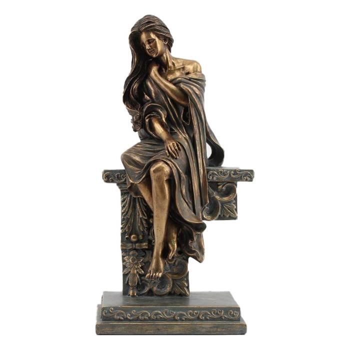 Figurine Décorative 17 X 11 X 32,50 Cm Femme Cuivre