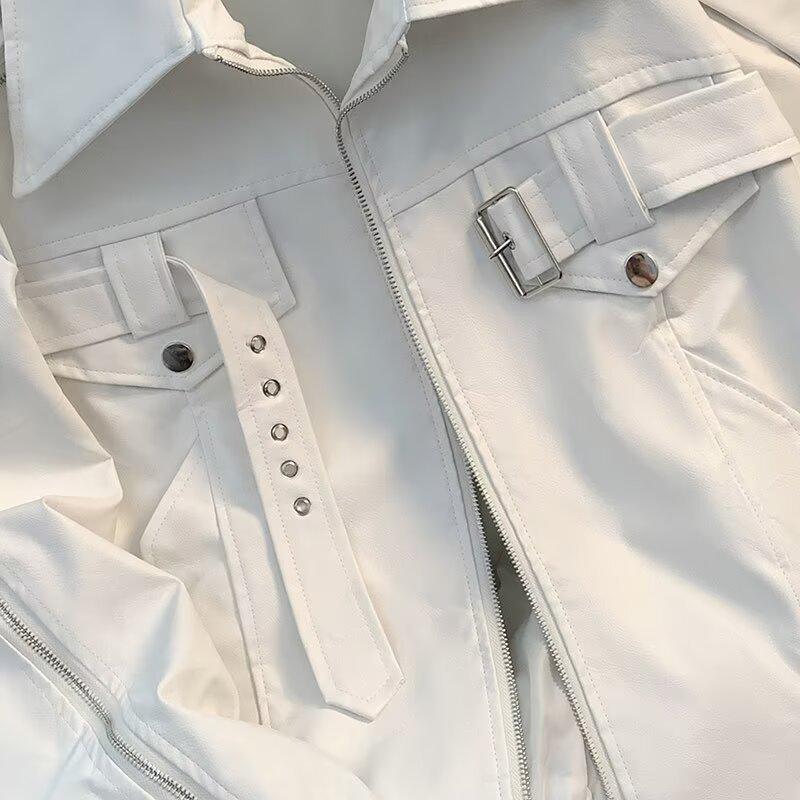 2025 High Street Herren Leder Motorradjacke dekonstruiert - Trendy, Locker, Cool Frühling/Herbst Kurzer Stil