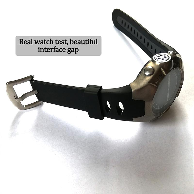 Rubber Black Strap SS0S4723000 for Suunto Observer SR X6HRM DEC19 P45 Men's Sports Watch Wristband Bracelet Accessories