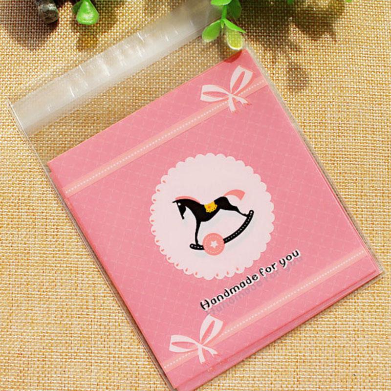 50PCS Cute Cartoon Monster Cookie Candy Self-Adhesive Plastic Bags For Biscuits Snack Baking Package Supplies Christmas Decor