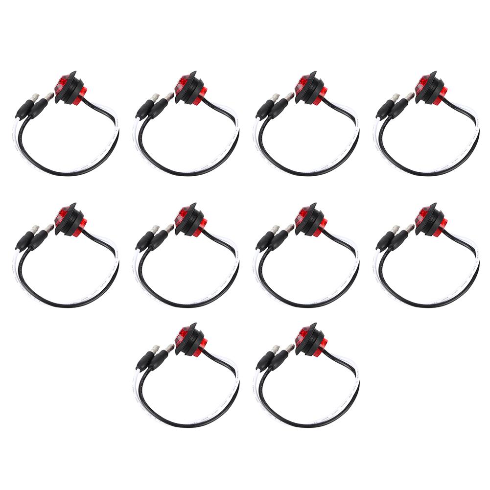 10pcs 3Celsius4in LED Side Marker Light Clearance Lamp with   Terminal 12V for Car Trailer Truck Yacht