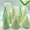 3D Cone Candle Silicone Mold Christmas Tree Soap Mold Art Wax Cake Resin Mold  Desk Decoration