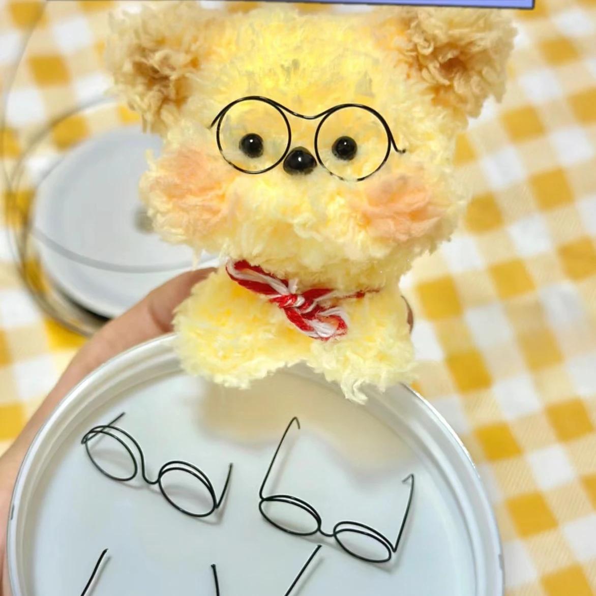 5 шт. Мини-очки для кукол в ретро-металлической круглой оправе без линз — фото 5