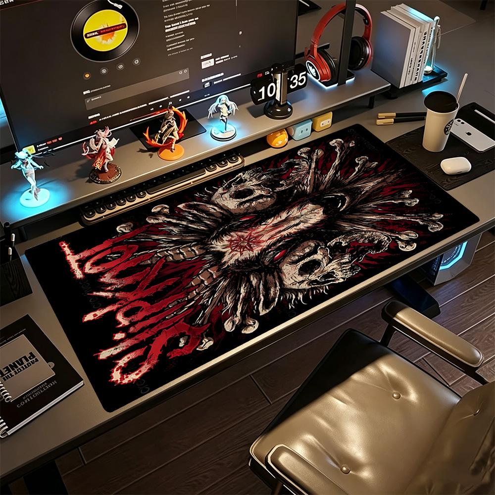 Slipknot Band Logo Gaming Mauspads Gamer Mauspads HD Druck Schreibtischunterlage Rutschfeste Gummibasis Computer Dekorationsartikel Bürogebrauch