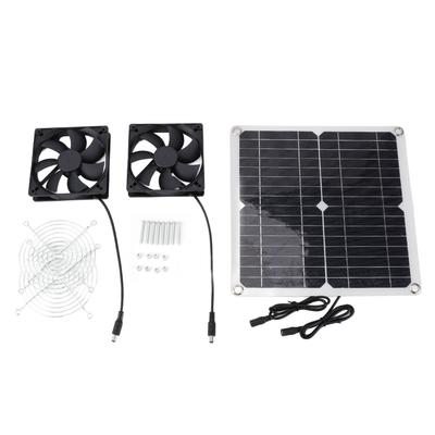 Solarbetriebenes Abluftventilator-Set 14W Leise Vielseitig Zuverlässiger Motor Solarpanel Lüfter für Zuhause