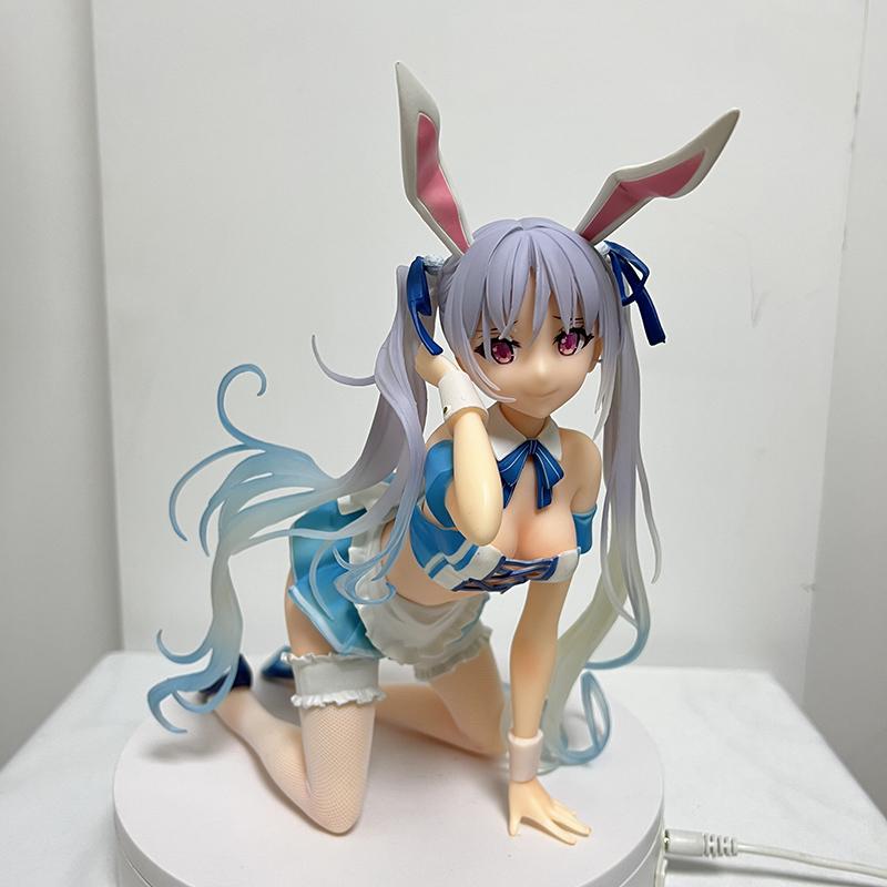 24 CM Anime 1/4 Scale Native BINDing Chris Aqua Blue Bunny Girl PVC Action Figure Statue Adults Collection Model Doll Decorative Gift