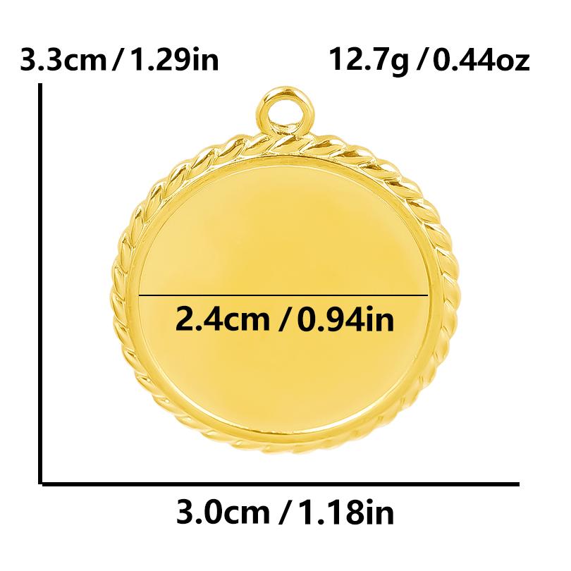 6Pcs Heart Sun Angle Pendants Base Flat Bails Round Stainless Steel Charms For Jewelry Making Supplies Diy Enamel Stone Crystal