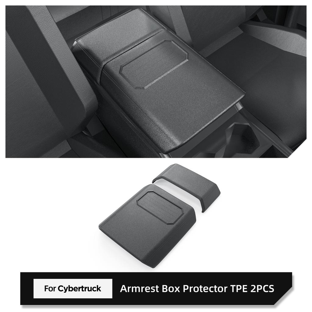 For Tesla Cybertruck 2025 2025 Armrest Box Protective Cover Central Control Armrest TPE Protector Mat Car Interior Accessories