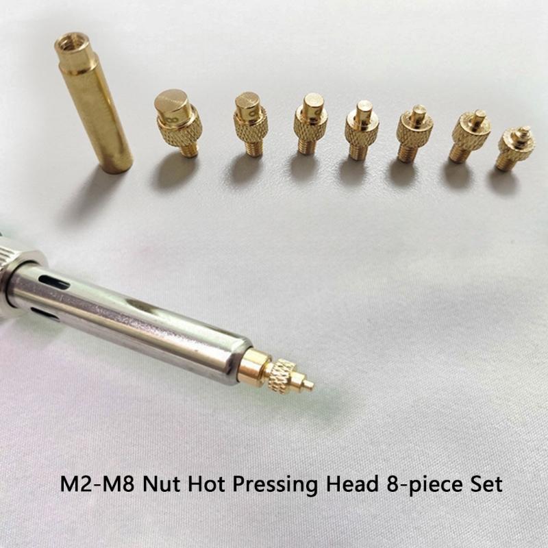 Heat Insert Nut Iron Tip Hot Melt Heat Set Insert Tool Soldering Iron Tip 3D Printing Modify Finishing Brass Thread