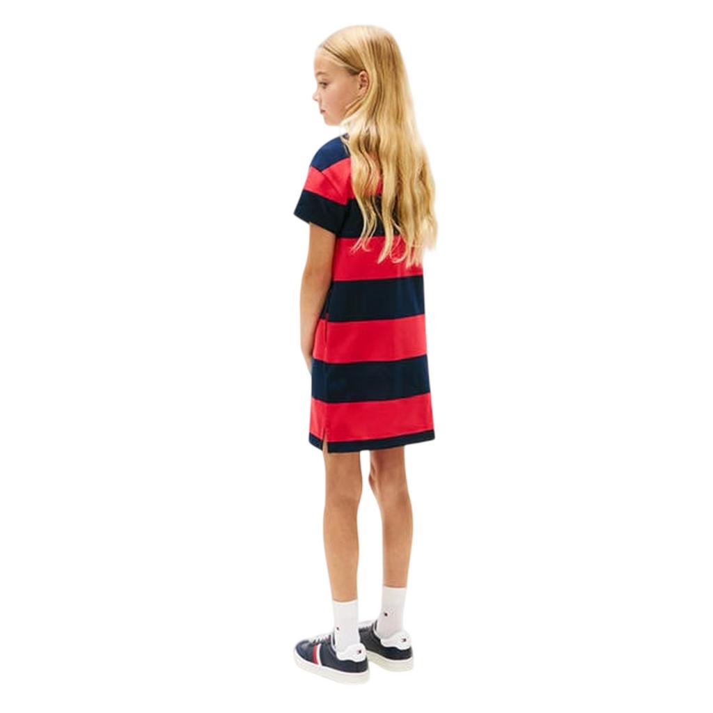 Tommy Hilfiger Girls Striped Pique Rugby Polo Shirt Dress