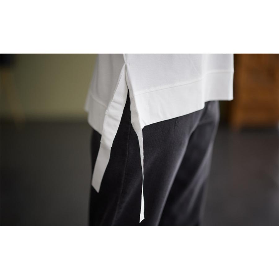 Summer All Cotton Knitted Checkered Patch Large Loose Top Front Short Rear Long T-shirt for Women