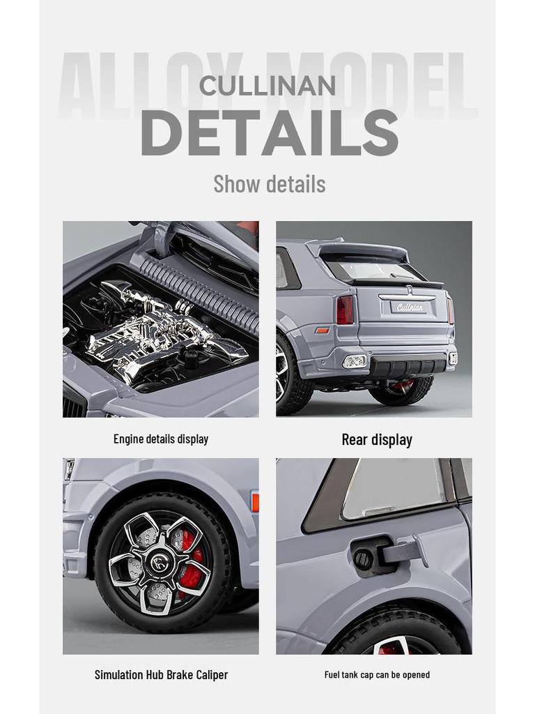 Rolls-Royce Cullinan Model Toy Car with Openable Doors - Perfect Gift for Boys On Valentine's or Children's Day.