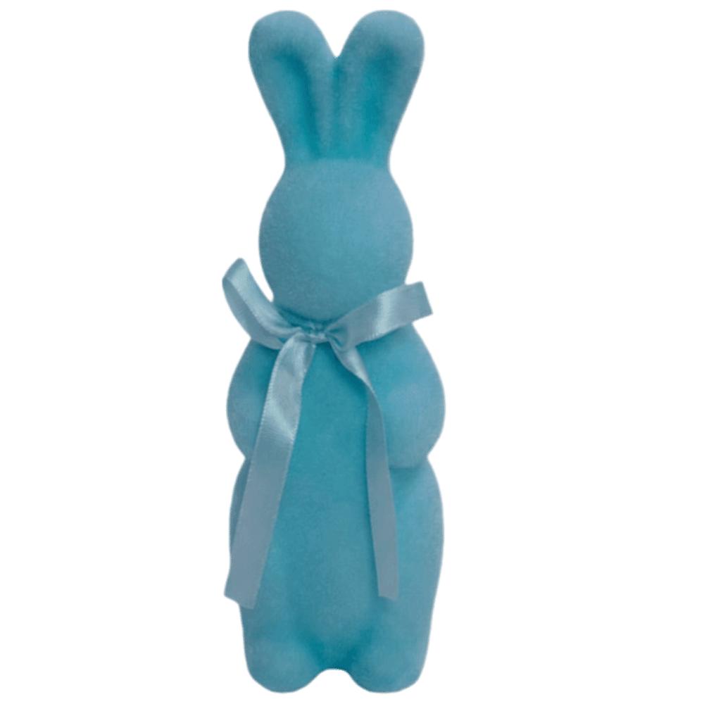 Easter Bunny Flocked Easter Bunny Decor with Bow Tie Flocked Foam Rabbit  Easter Decorations синий