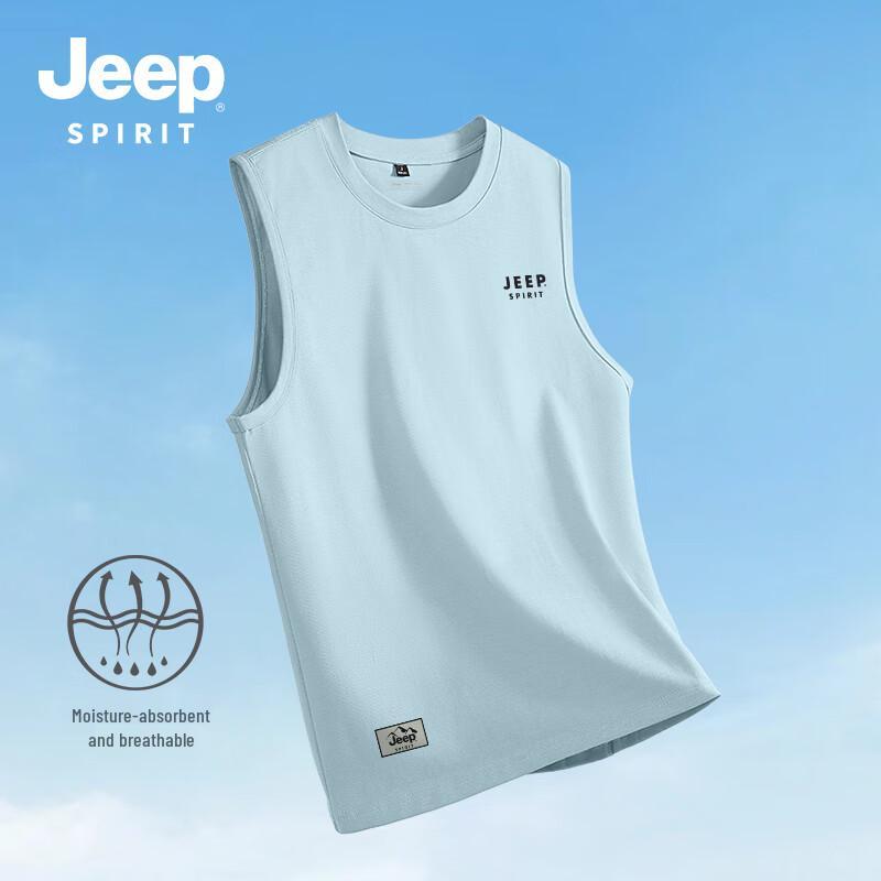 Мужской хлопковый жилет с круглым вырезом JEEP SPIRIT 5XL