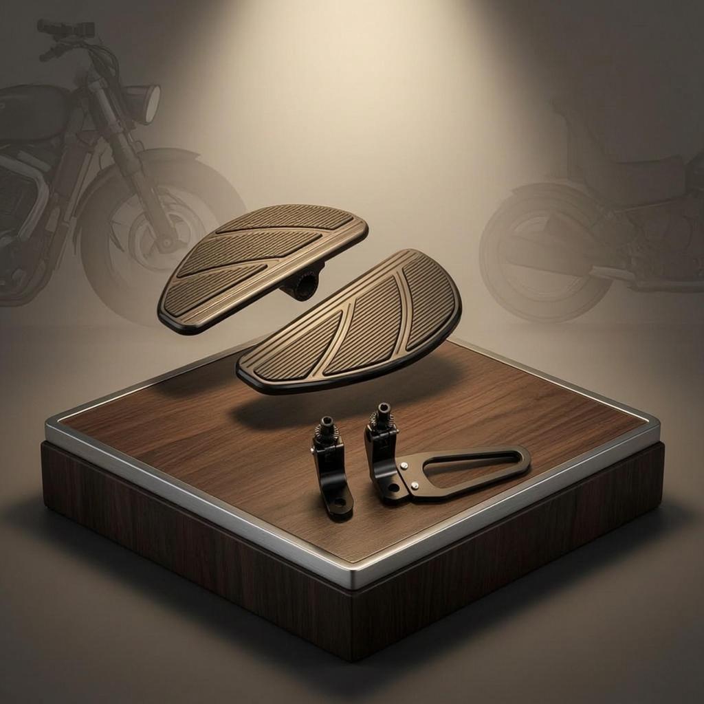 Rear Passenger Foot Pegs with Bracket Aluminum Alloy for Touring