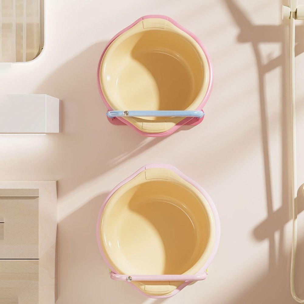 2Pcs No Punching Telescopic Washbasin Rack Plastic Pot Lid Storage Rack  Bathroom