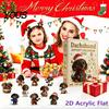 Decorazione per Albero Cucciolo Carino 2026 Calendario dell'Avvento Bassotto con 24 Decorazioni Acriliche 2D Uniche, Decorazione Festiva da Appendere per Natale Scatola Conto alla Rovescia