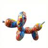 1pc Colorful Resin Balloon Dog Sculpture,Home Decor Small Statue,Resin Balloon Dog Desktop Decor For Office, Balloon Dog Decor,Graffiti,Surprise Gift