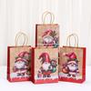 StoBag Christmas Santa Claus Kraft Paper Gift Bags with Handles Holiday Party Favor Bags Reusable Eco Friendly Gift Wrapping Bag